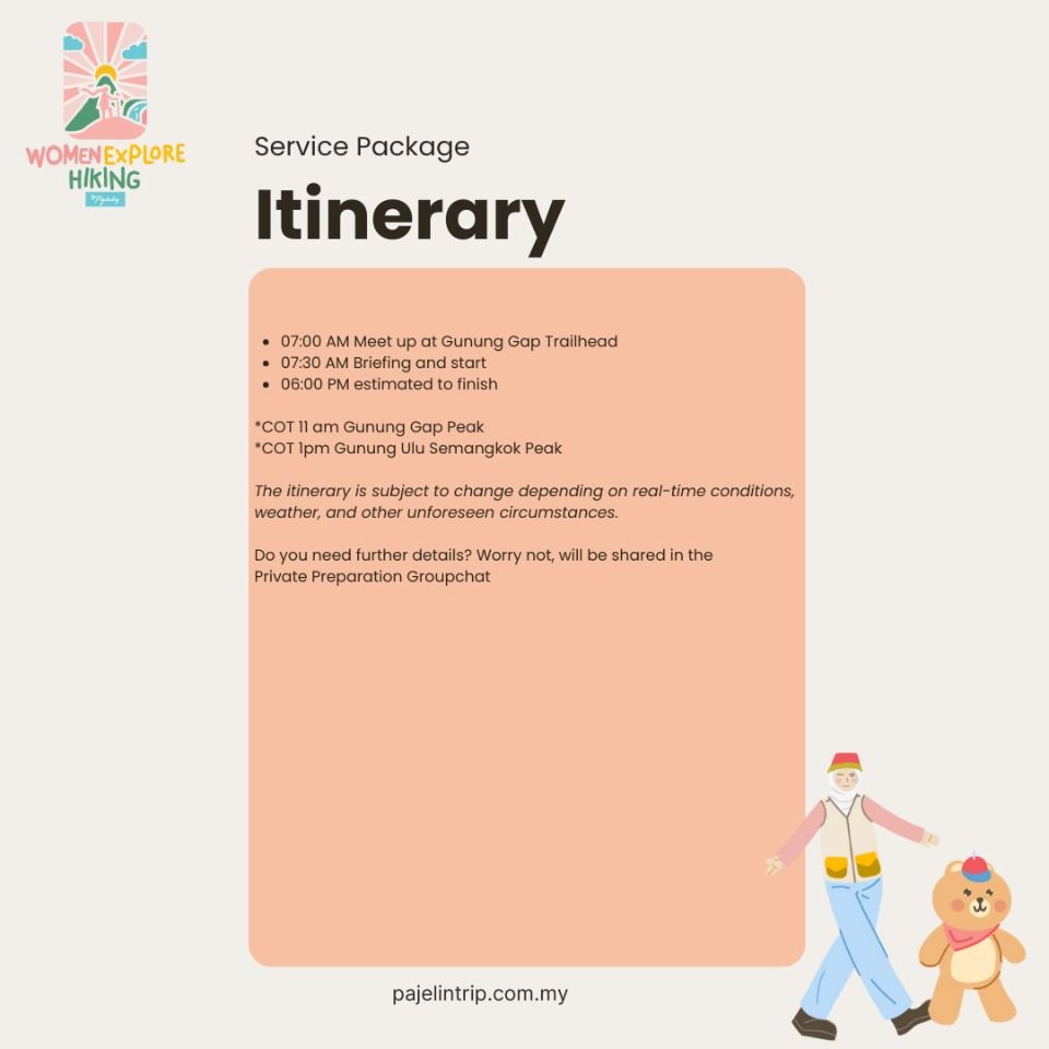 27 June 2026 Mount Gapgus, KKB Selangor Intermediate Women Explore Hiking