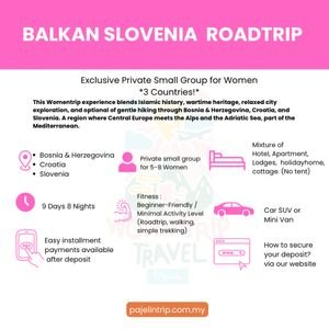 WOMENTRIP : Balkan Slovenia (Bosnia, Croatia and Slovenia)
