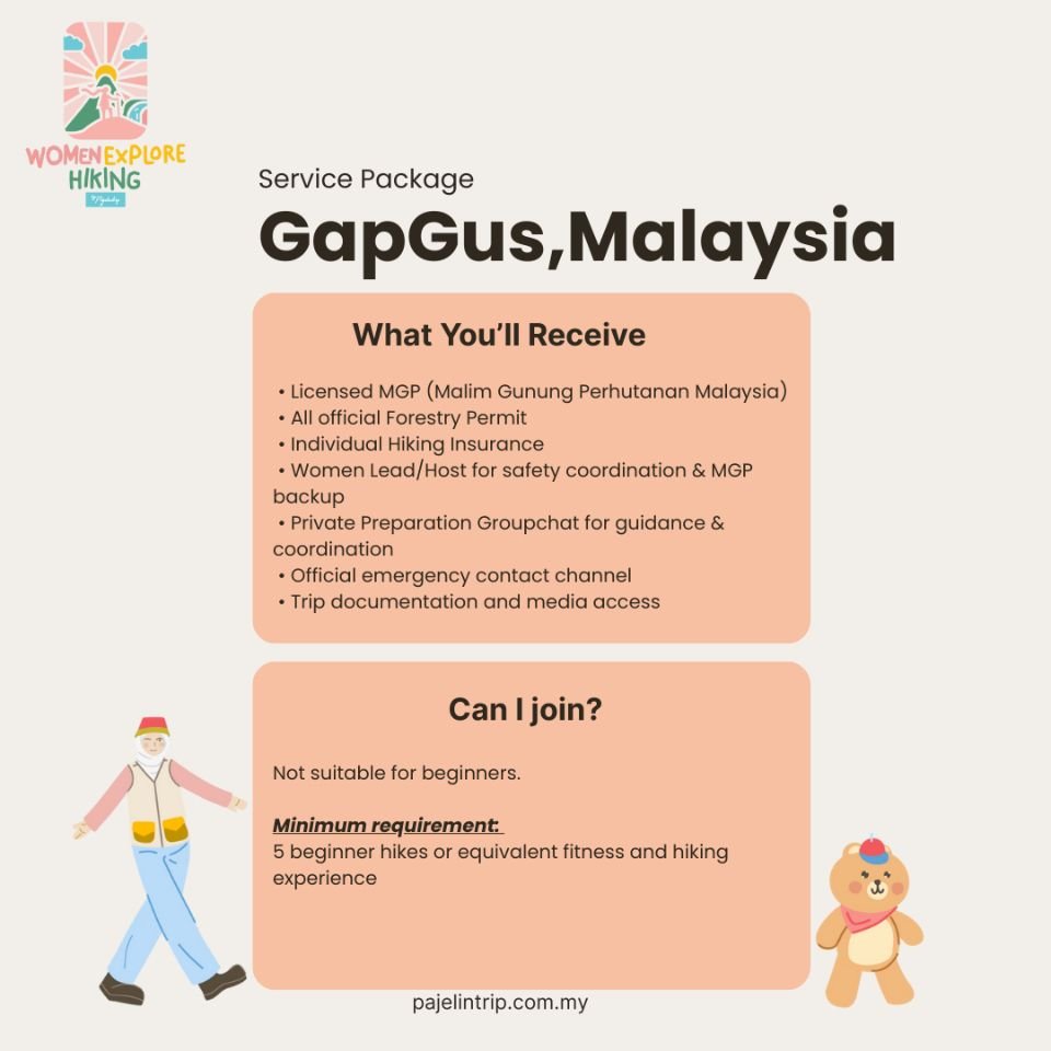 27 June 2026 Mount Gapgus, KKB Selangor Intermediate Women Explore Hiking