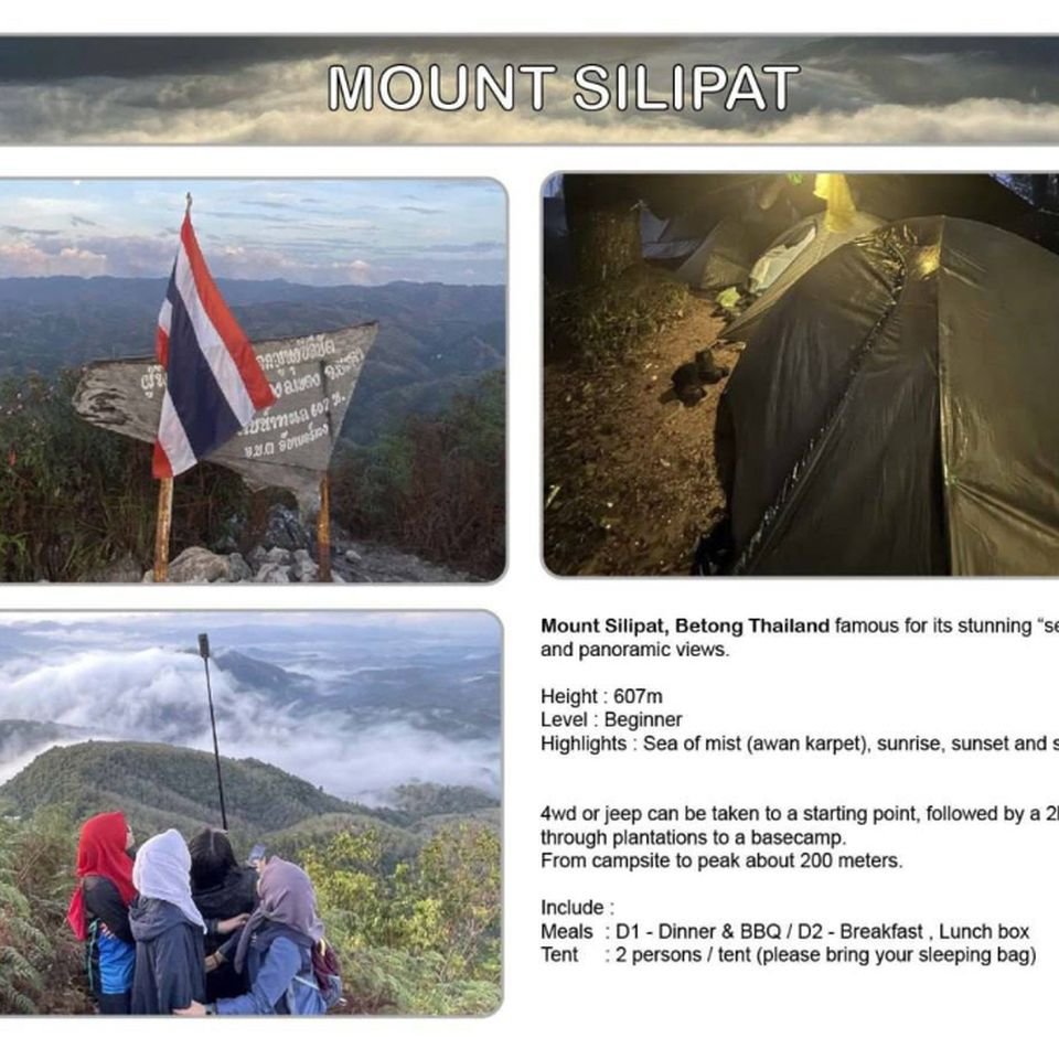 07-09 Aug 2026 Roadtrip Gunung Silipat, Thailand Beginner Women Explore Hiking