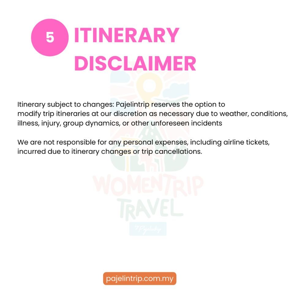 WOMENTRIP POLICIES