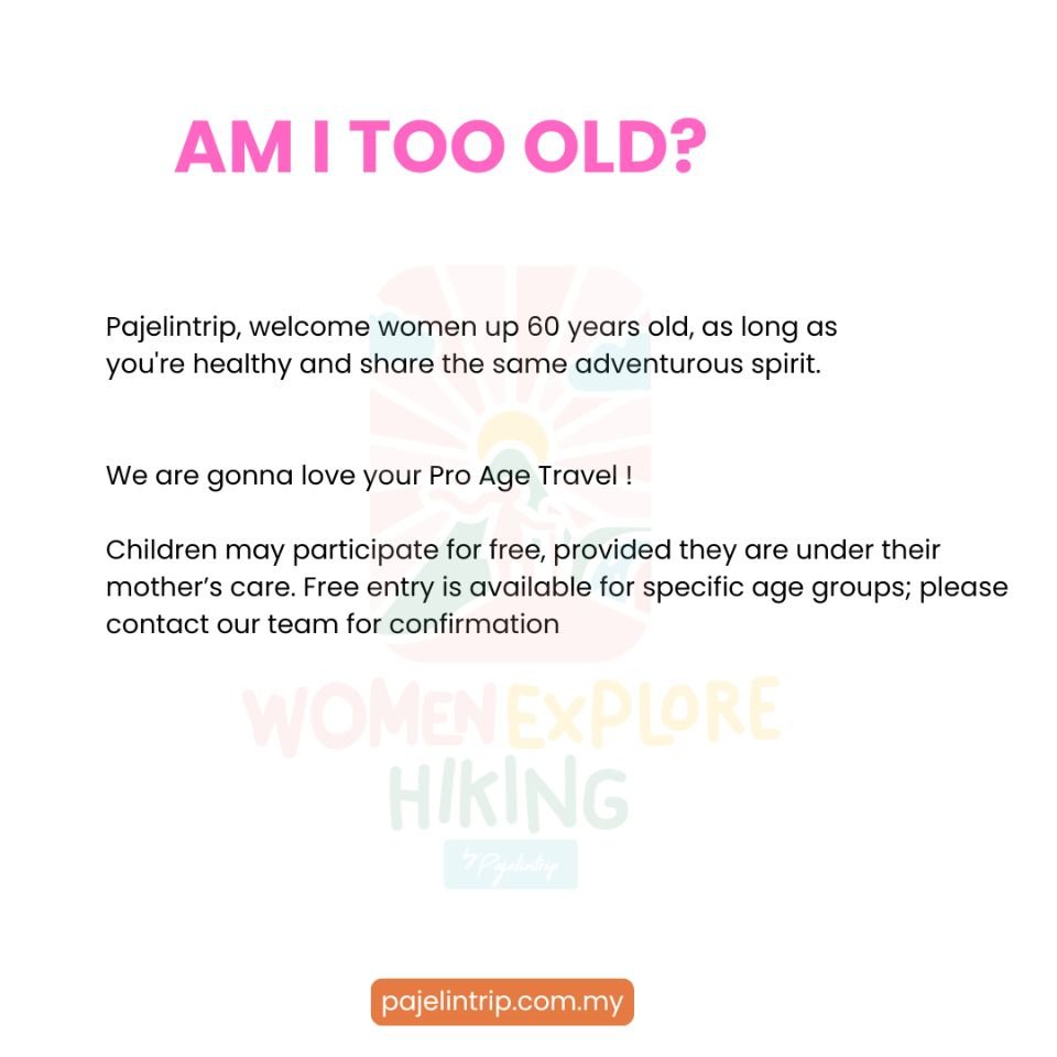 WOMEN 1 MONTH 1 HIKE CLUB POLICIES