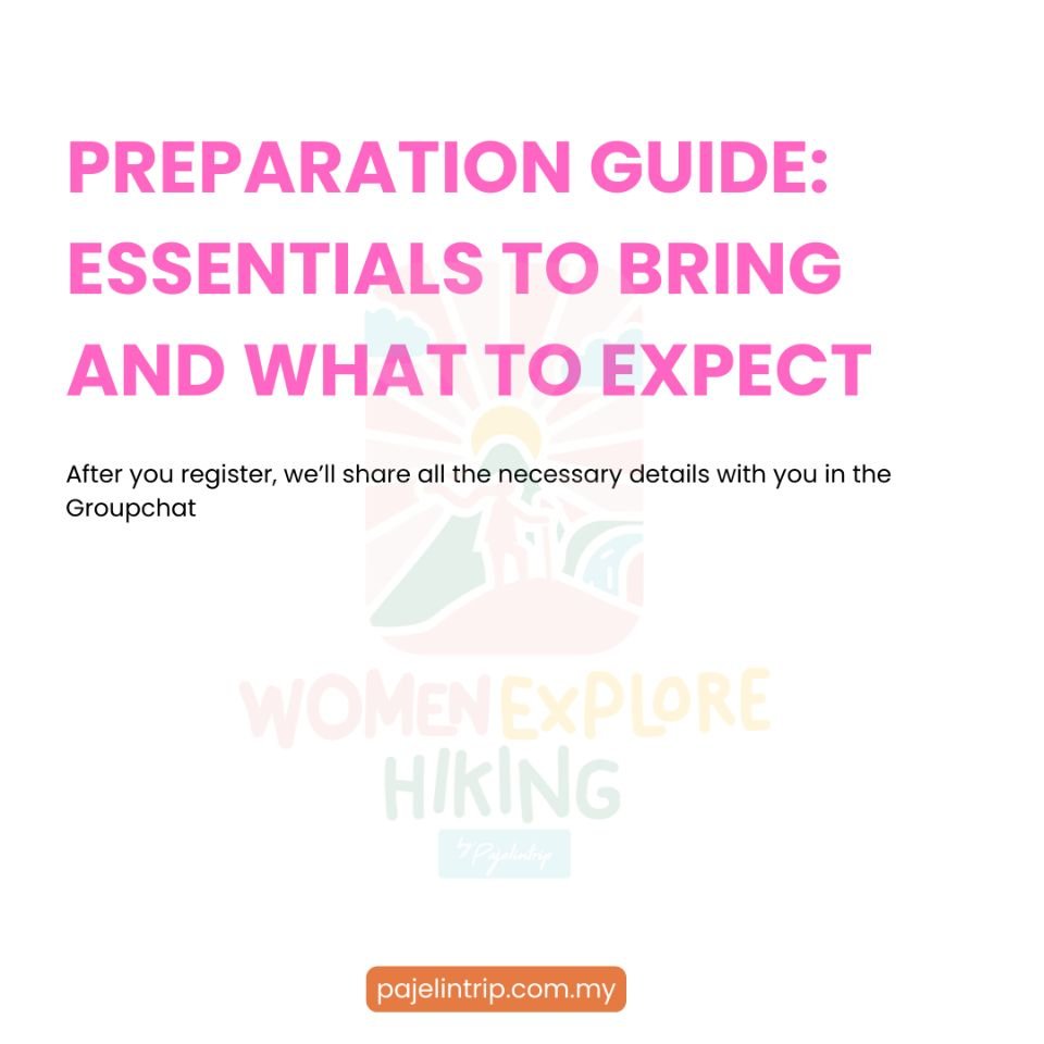 WOMEN 1 MONTH 1 HIKE CLUB POLICIES